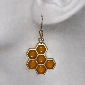 Oh Honeycomb look at these Hand Crafted Pierced Dangly Earrings
